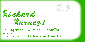 richard maraczi business card